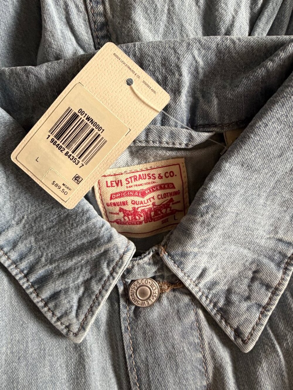 Levi's Women Forgotten Dream Type Iii Jumpsuit Size L NWT 89$+TAX - Picture 8 of 8